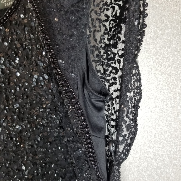 Adrianna Papell |Flutter Sleeve Beaded Dress - Picture 9 of 9